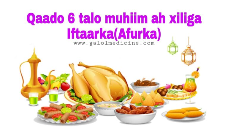 Read more about the article Qaado 6 talo muhiim ah xiliga Iftaarka(Afurka)